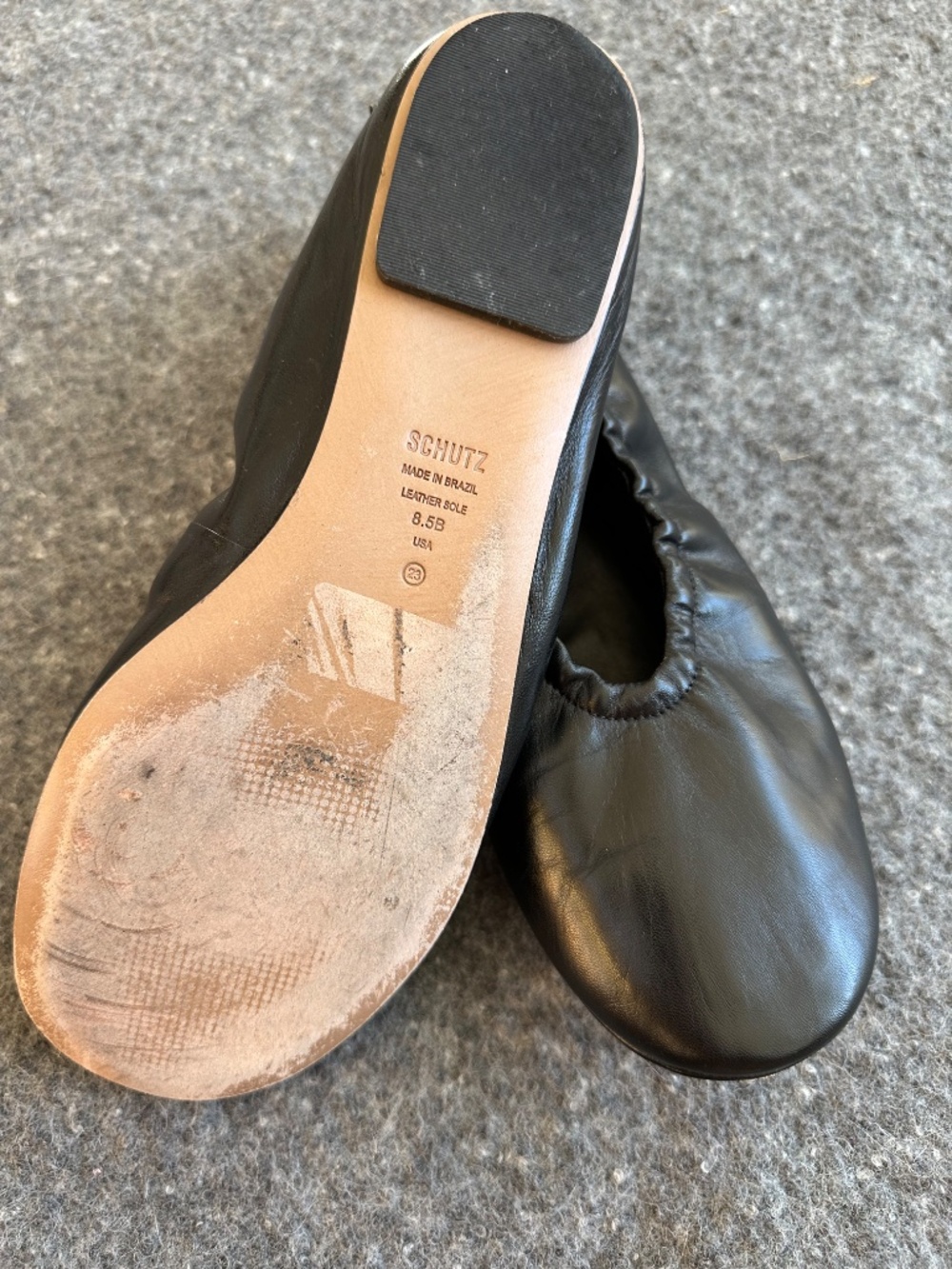 New Schutz Eudora Flat Leather Ballerinas Size 8.5 - Picture 5 of 6